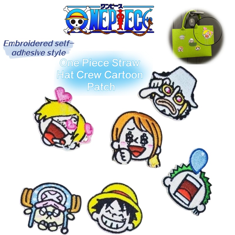 Patch Kain Anime One Piece Str - Embroidery Cloth ulasan dan harga