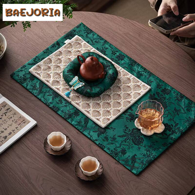 Alas Meja Teh Bordir Kain Gaya - Embroidery Cloth ulasan dan harga