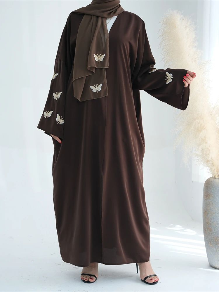 Kimono Abaya Dubai Kimono kupu - Embroidery Kebaya ulasan dan harga