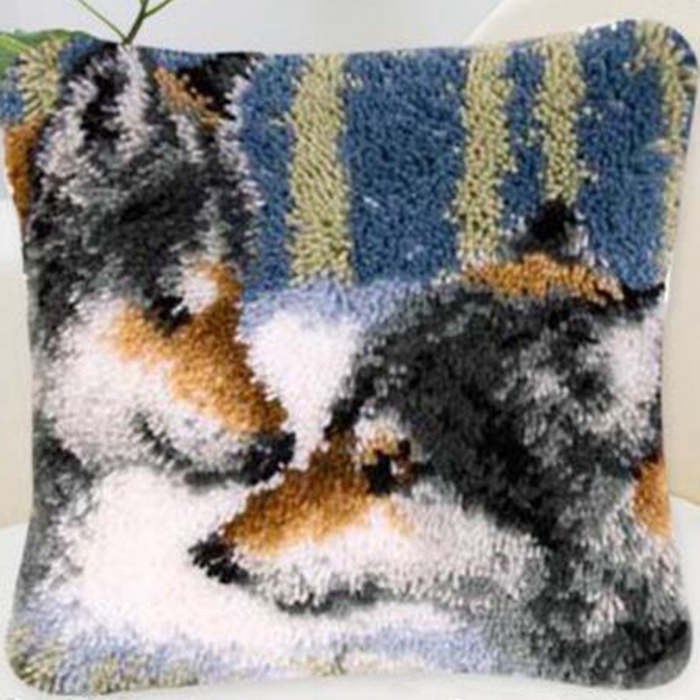 Kit Kait Kait Pola Serigala He - Printed Embroidery Kit ulasan dan harga