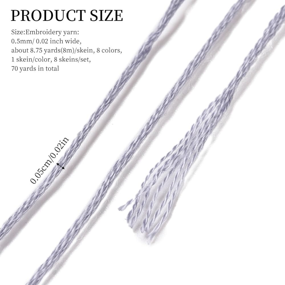 8 Gulungan 70 Yard Gelang Pers - Embroidery Thread Yarn ulasan dan harga
