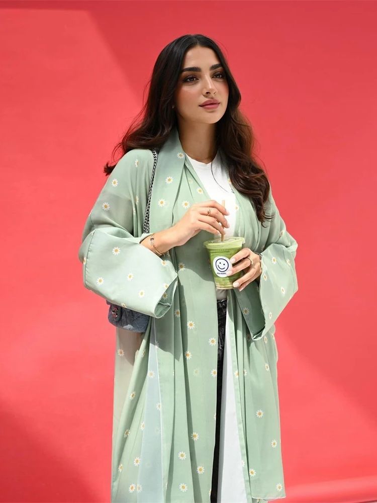 Kimono Abaya Dubai Kimono Musl - Embroidery Kebaya ulasan dan harga