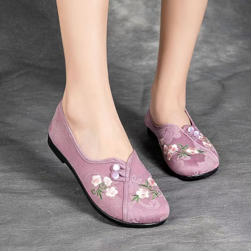 Sepatu Wanita Gaya Cina Sol Da - Embroidery Cloth ulasan dan harga