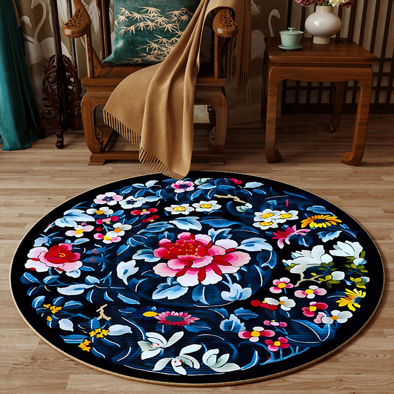 Karpet Bulat Desain Bunga Gaya - Embroidery Online Designs ulasan dan harga