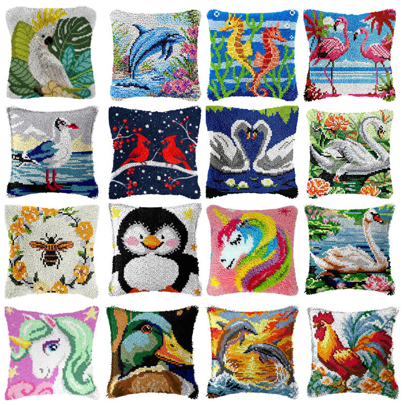 DIY Burung Unicorn Bantal Kera - Printed Embroidery Kit ulasan dan harga