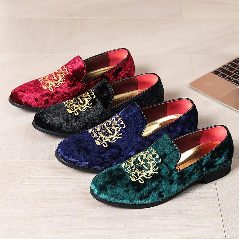 Sepatu kulit pria, musim semi  - Embroidery On Leather ulasan dan harga