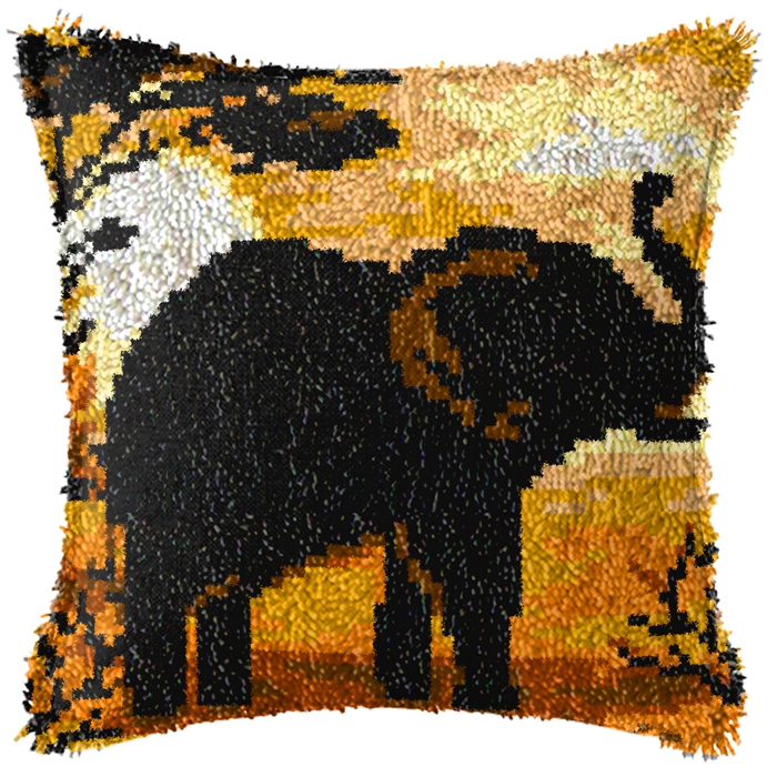 Elephant Horse Latch Kit kait  - Printed Embroidery Kit ulasan dan harga