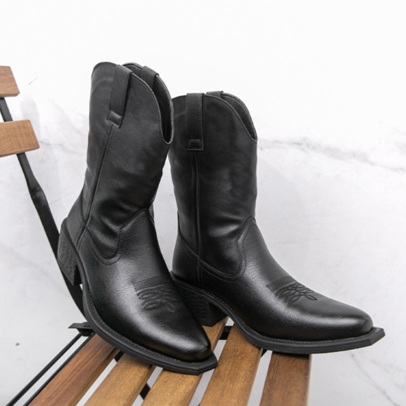 Sepatu Bot Pria Bordir Klasik  - Embroidery On Leather ulasan dan harga