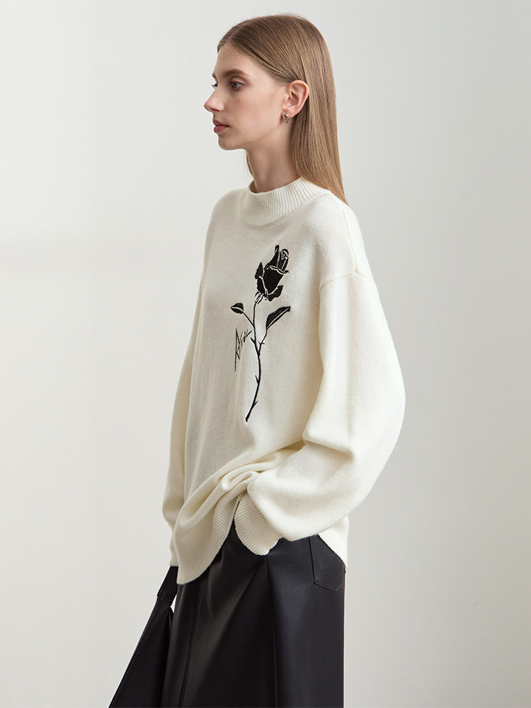 Sweater Amii untuk Wanita Musi - Embroidery Rose ulasan dan harga