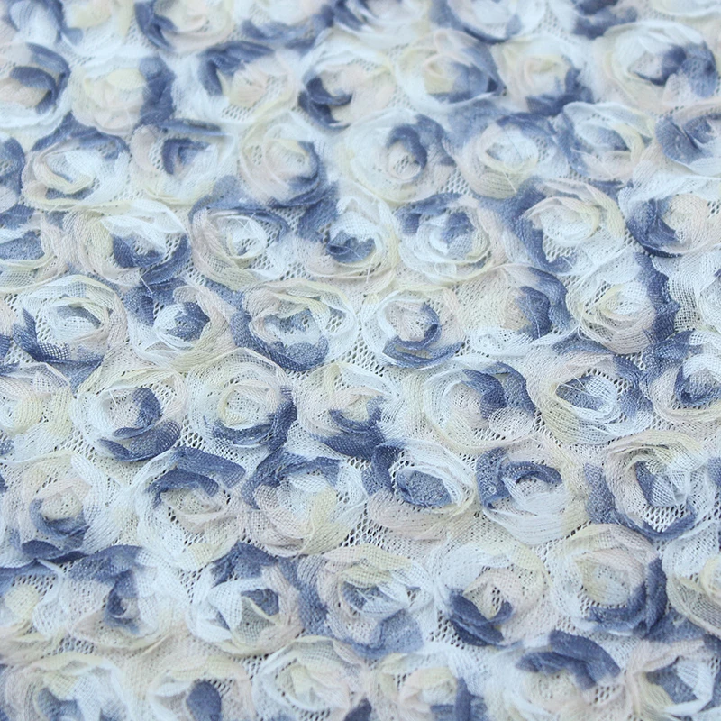 Kain Bordir Bunga 3D Warna-war - Embroidery Rose ulasan dan harga
