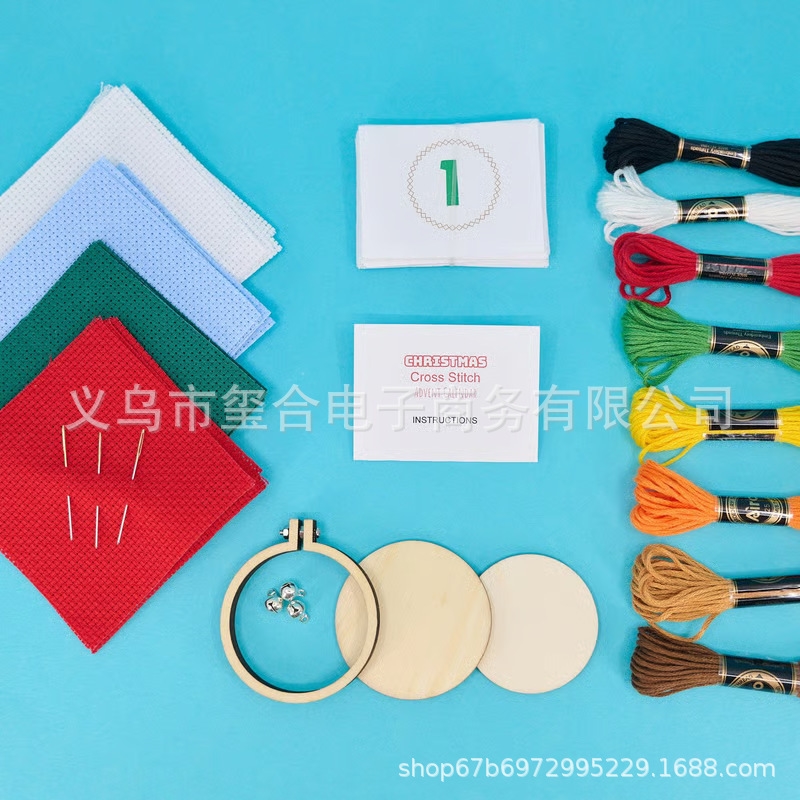 Kit Kalender Advent Natal DIY  - Embroidery Xmas Kits ulasan dan harga