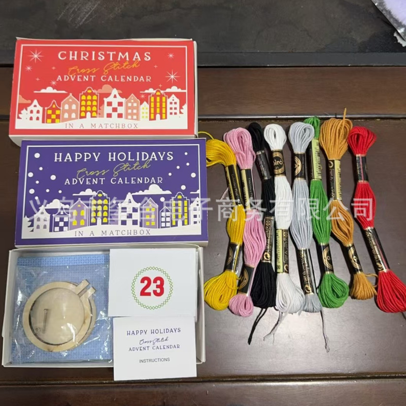 Kit Kalender Advent Natal DIY  - Embroidery Xmas Kits ulasan dan harga