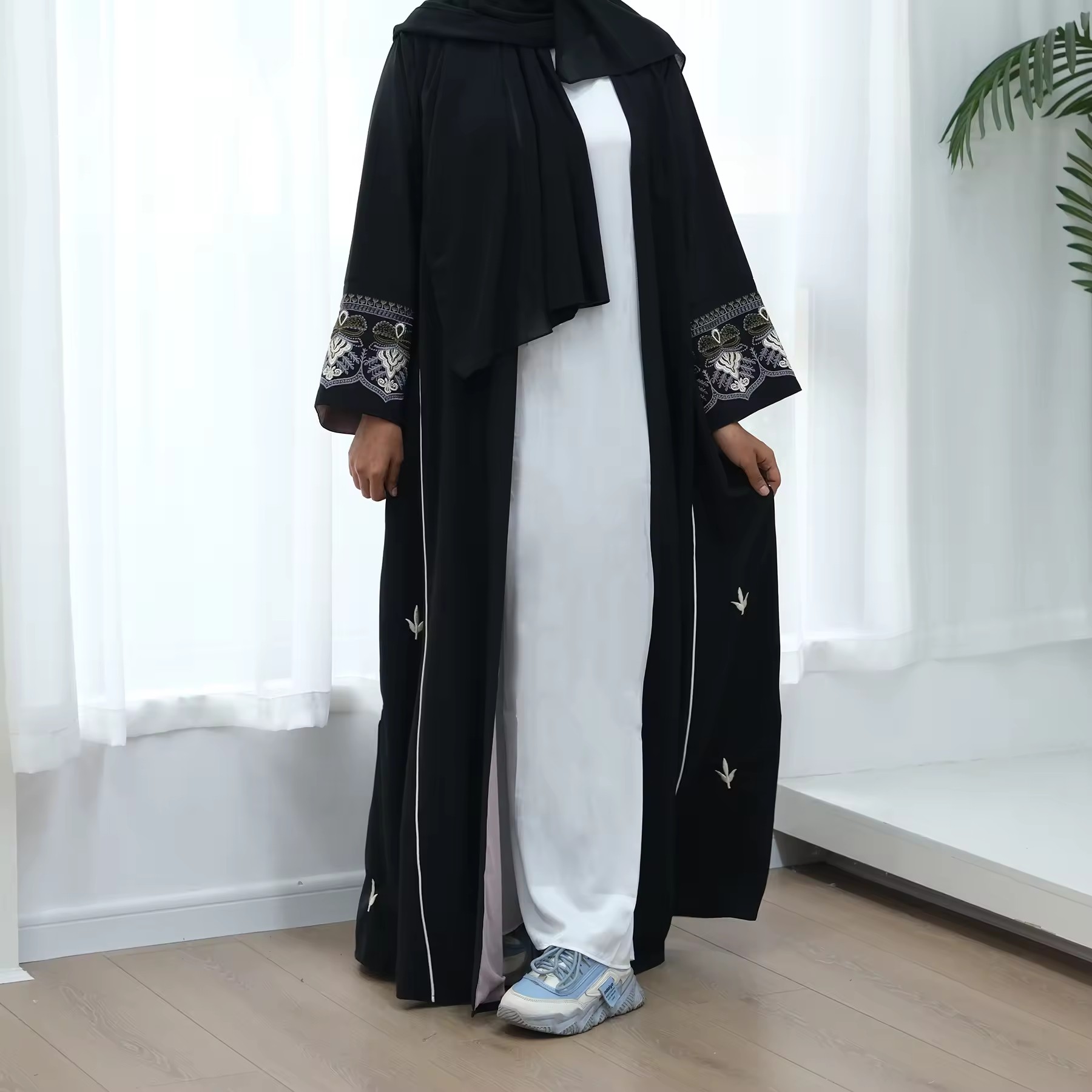 Kimono bordir mode baru jubah  - Embroidery Kebaya ulasan dan harga