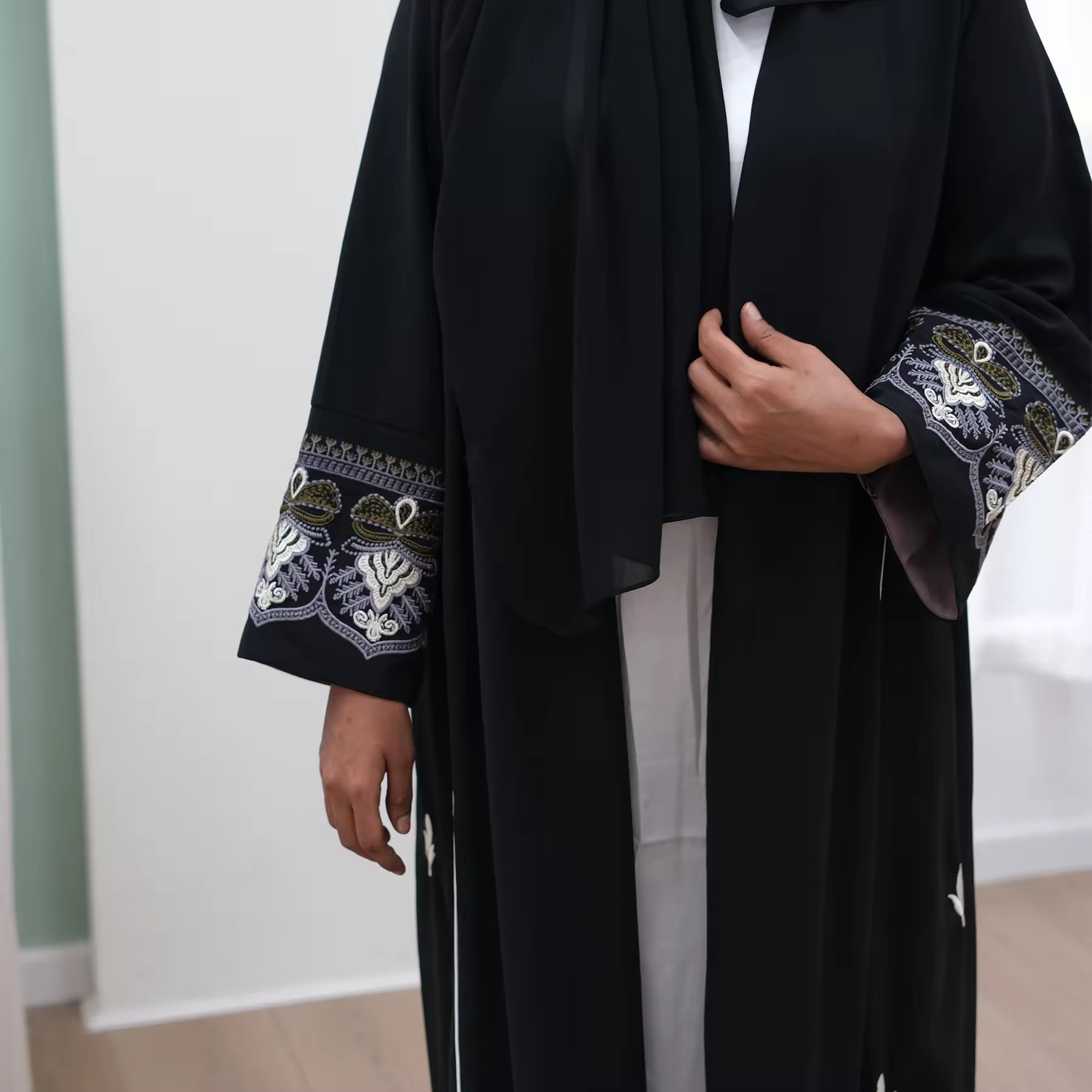 Kimono bordir mode baru jubah  - Embroidery Kebaya ulasan dan harga