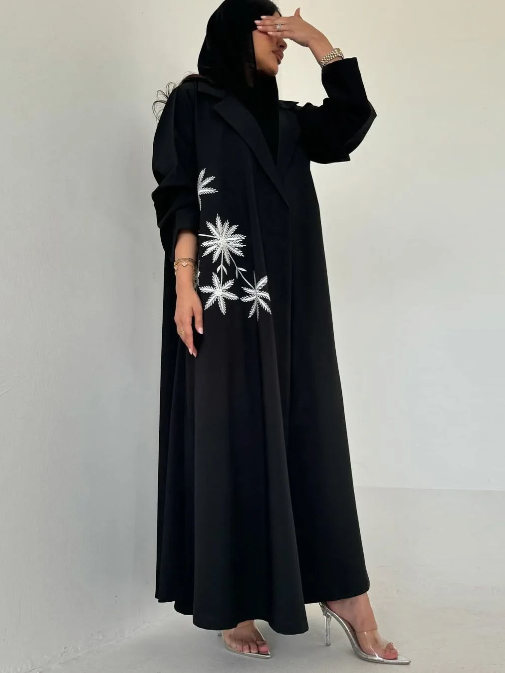 Hitam Terbuka Bordir Kebaya Mu - Embroidery Kebaya ulasan dan harga