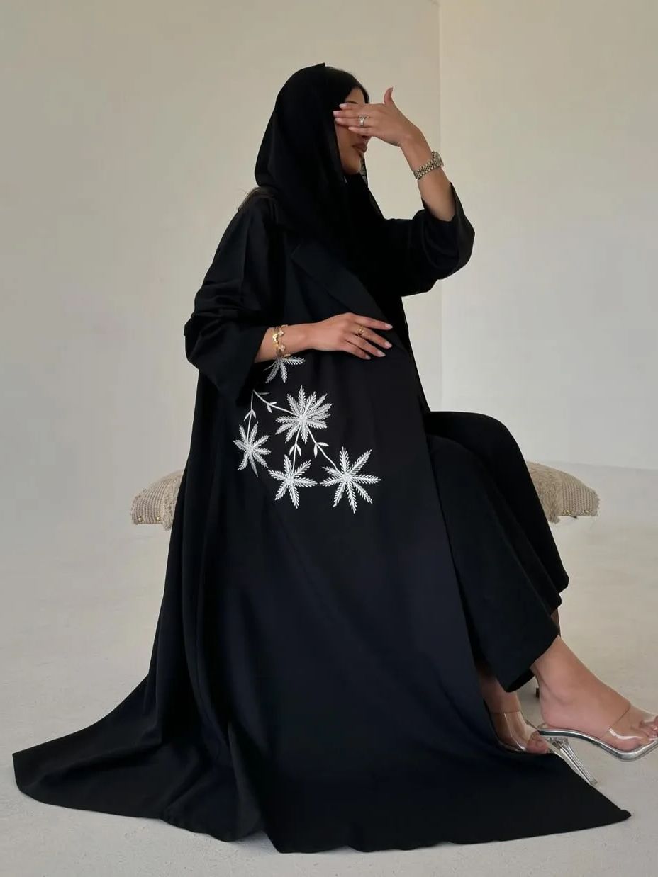 Hitam Terbuka Bordir Kebaya Mu - Embroidery Kebaya ulasan dan harga