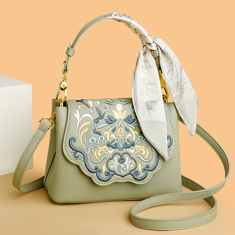 Tas bahu wanita bordir modis d - Embroidery On Leather ulasan dan harga